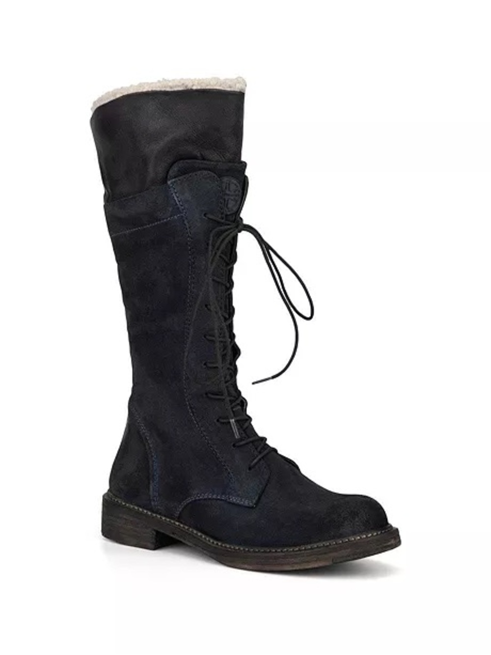 Vintage Foundry Co Kelly Boots Navy Blue Suede Sherpa Size 7 New